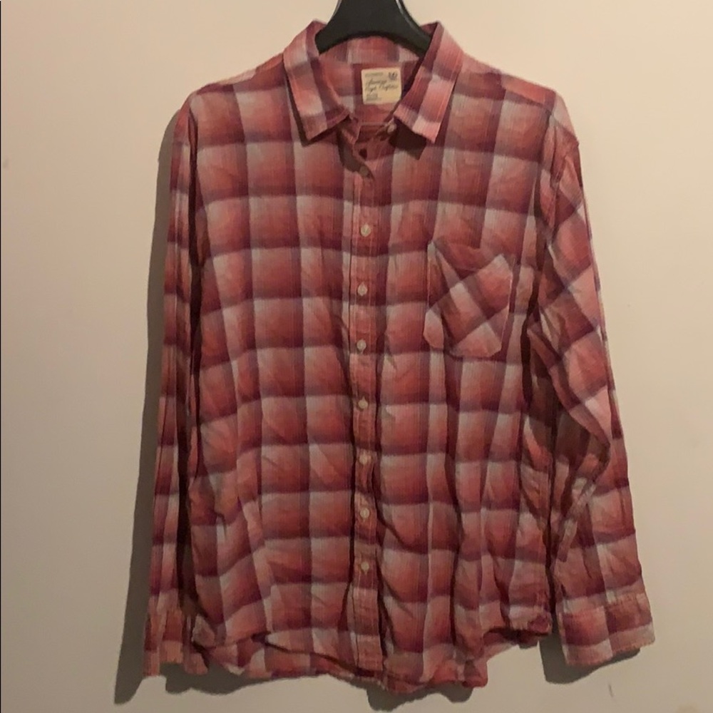 Pink plaid American Eagle long sleeve